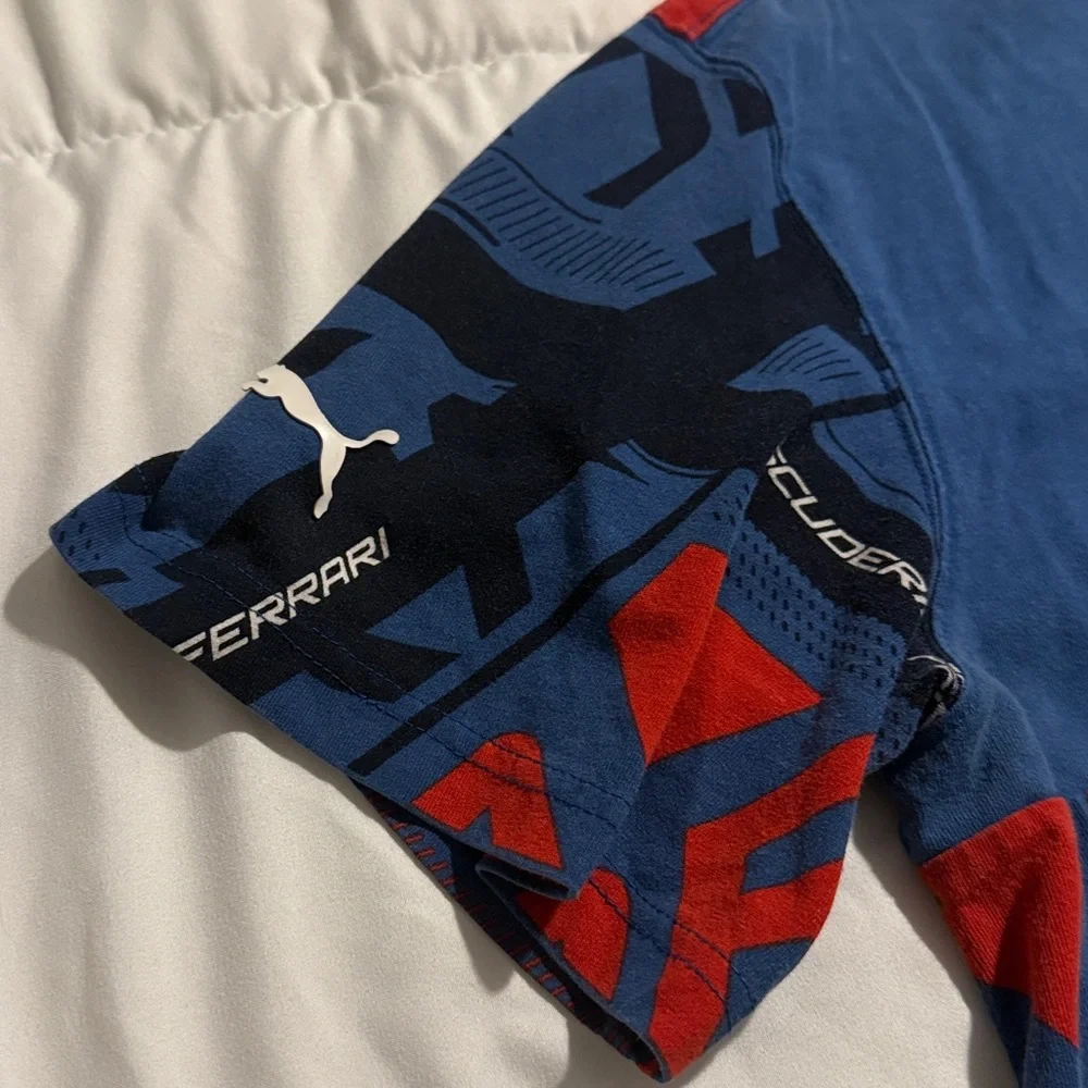Ferrari Blue and Red Graphic Tee - Picture 4 of 5